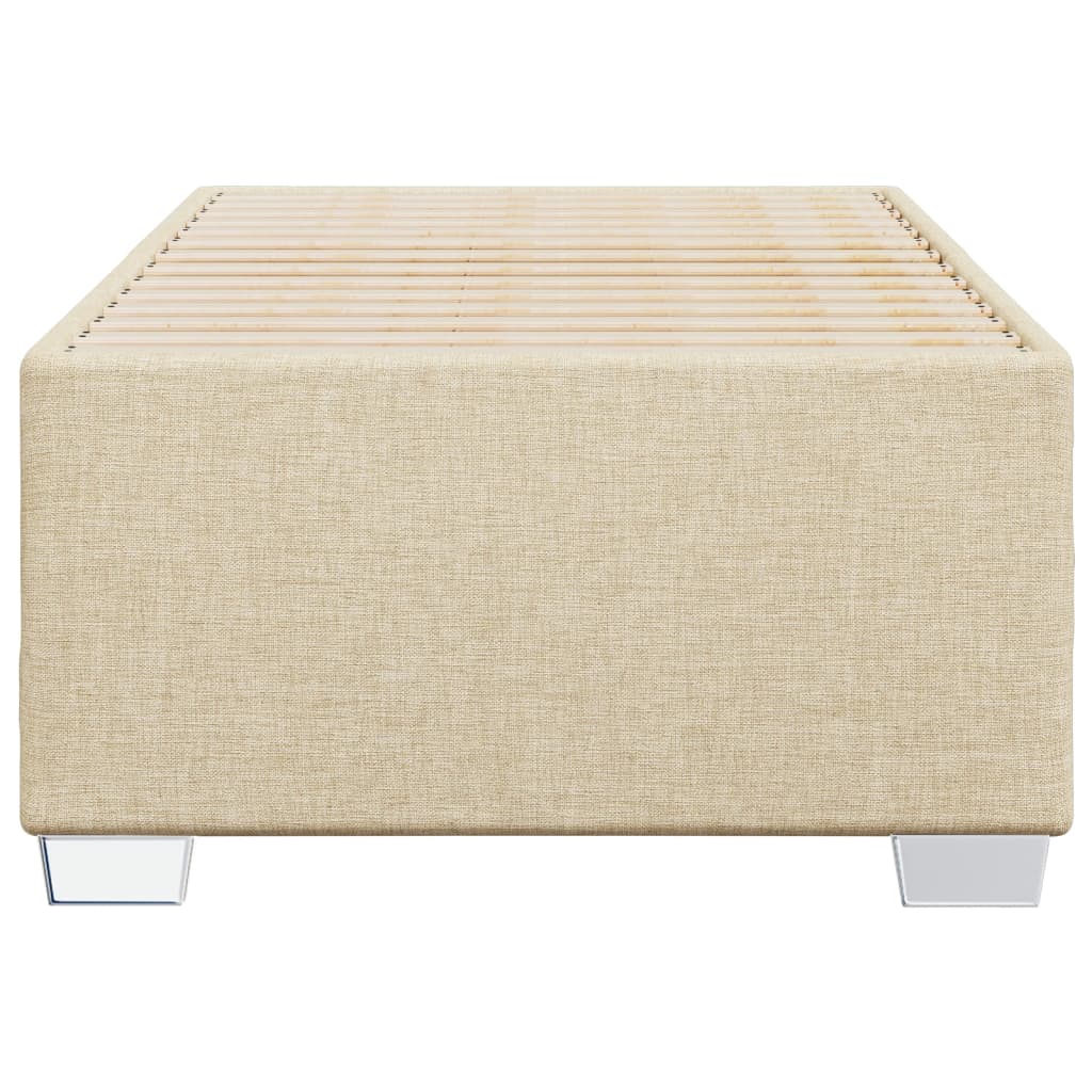 Bedframe zonder matras 80x200 cm stof crèmekleurig is nu te koop bij PeponiXL, paradijselijk wonen!