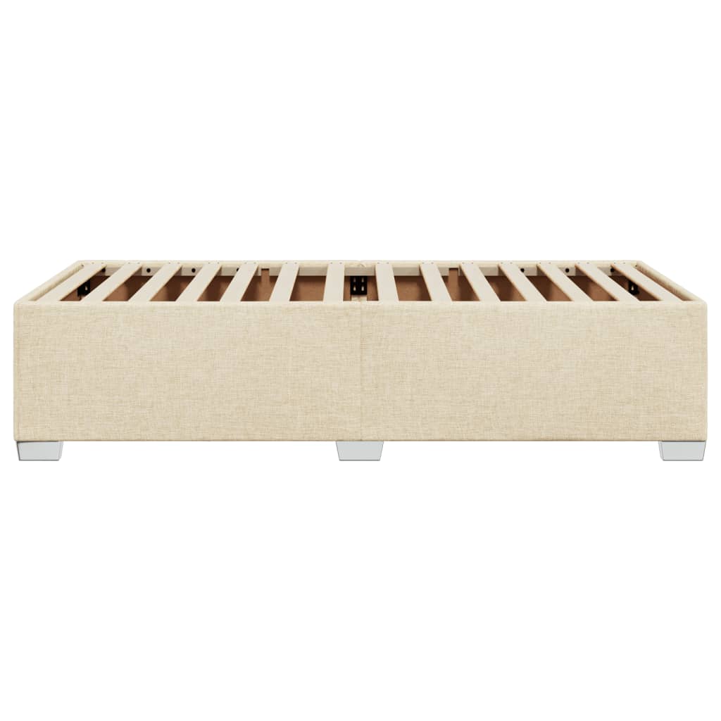 Bedframe zonder matras 80x200 cm stof crèmekleurig is nu te koop bij PeponiXL, paradijselijk wonen!