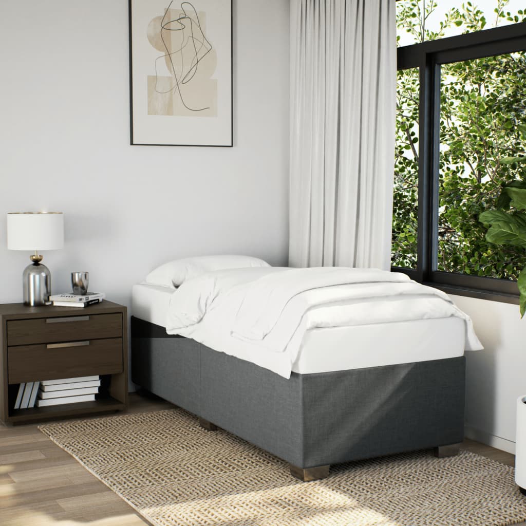 Bedframe zonder matras 90x190 cm stof donkergrijs is nu te koop bij PeponiXL, paradijselijk wonen!