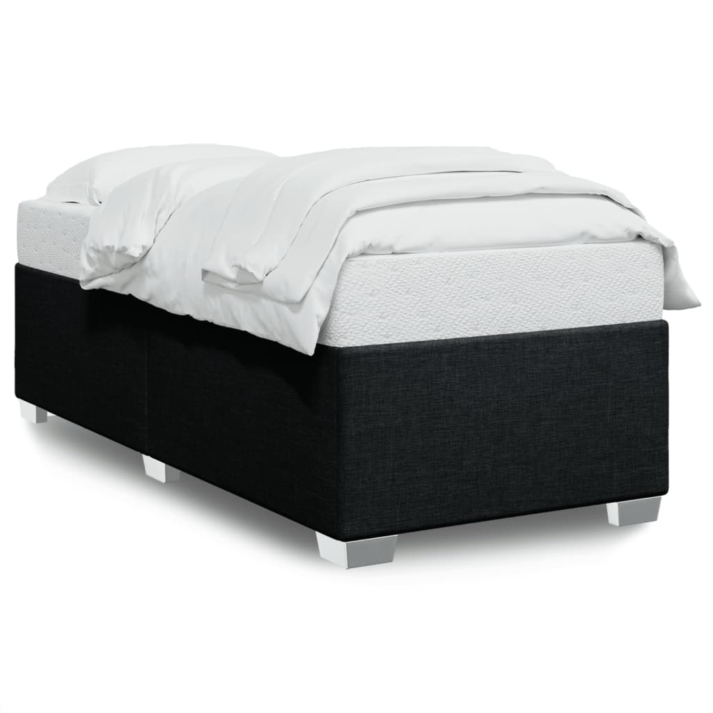 Bedframe zonder matras 90x190 cm stof zwart is nu te koop bij PeponiXL, paradijselijk wonen!