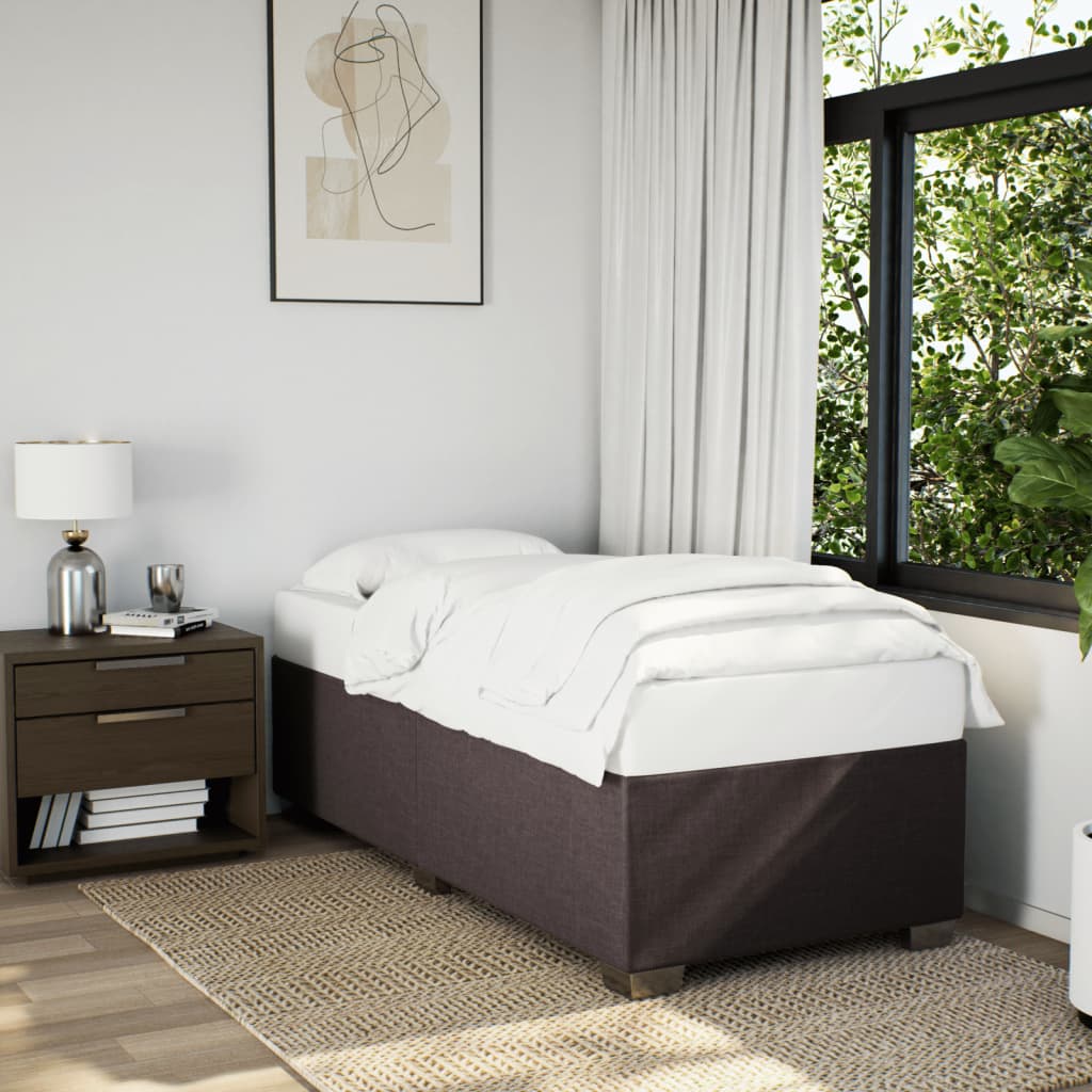 Bedframe zonder matras 90x190 cm stof donkerbruin is nu te koop bij PeponiXL, paradijselijk wonen!