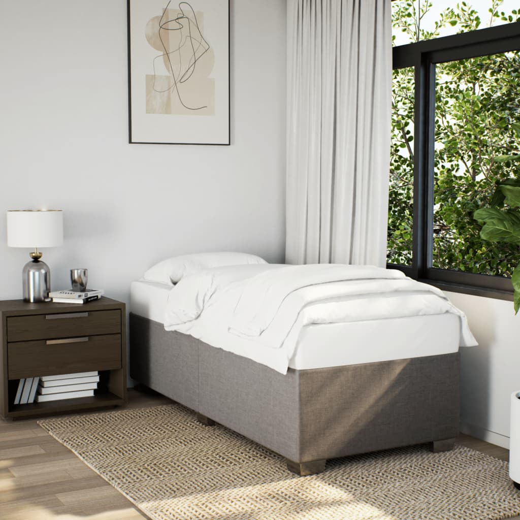 Bedframe zonder matras 90x190 cm stof taupe is nu te koop bij PeponiXL, paradijselijk wonen!