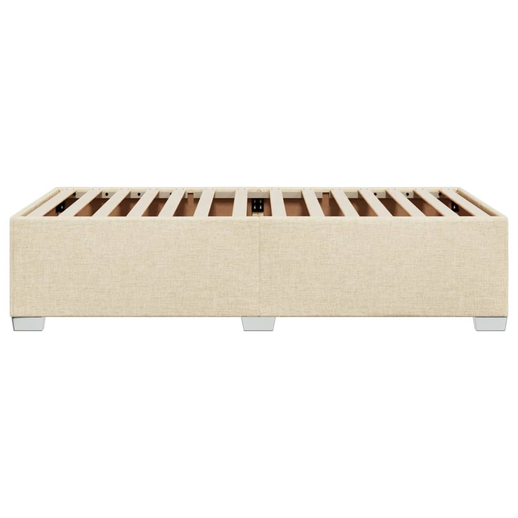 Bedframe zonder matras 90x200 cm stof crèmekleurig is nu te koop bij PeponiXL, paradijselijk wonen!