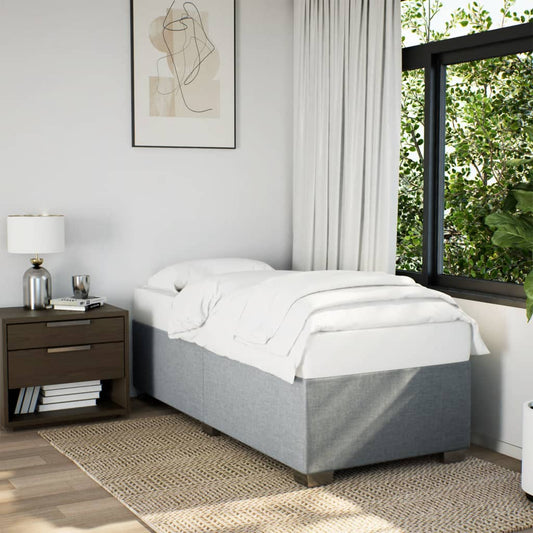 Bedframe zonder matras 100x200 cm stof lichtgrijs is nu te koop bij PeponiXL, paradijselijk wonen!