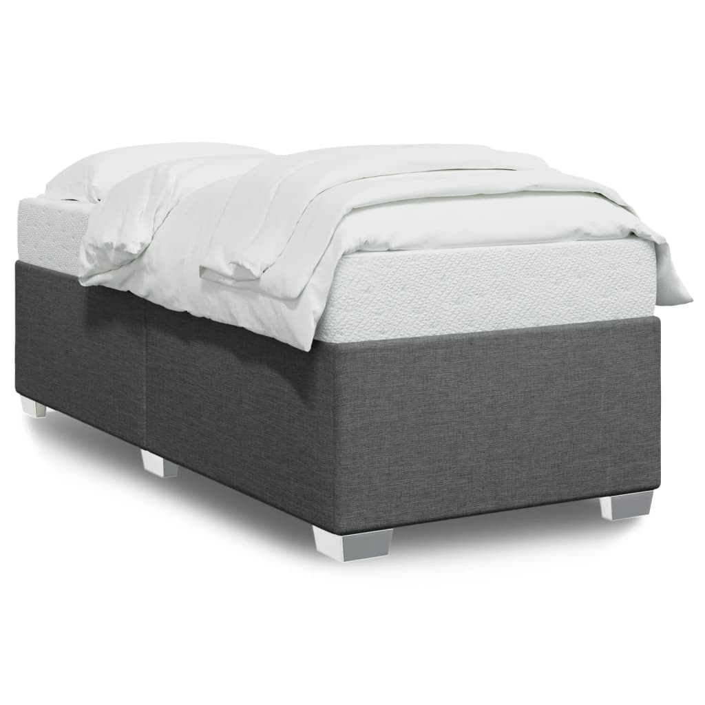 Bedframe zonder matras 100x200 cm stof donkergrijs is nu te koop bij PeponiXL, paradijselijk wonen!