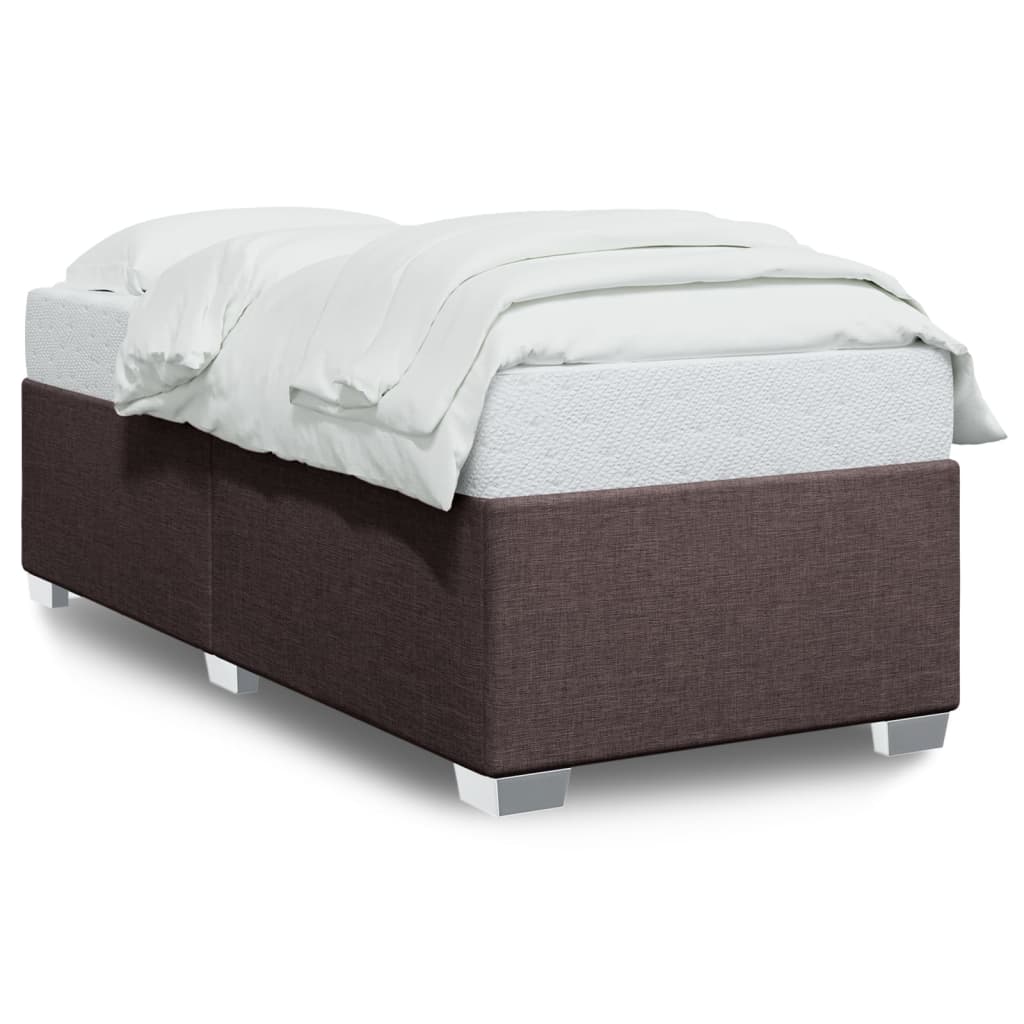 Bedframe zonder matras 100x200 cm stof donkerbruin is nu te koop bij PeponiXL, paradijselijk wonen!