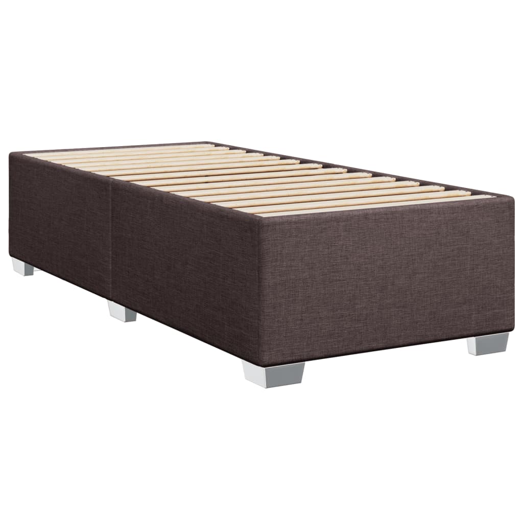 Bedframe zonder matras 100x200 cm stof donkerbruin is nu te koop bij PeponiXL, paradijselijk wonen!