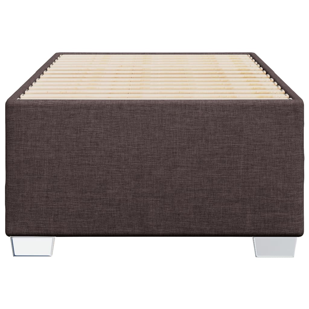 Bedframe zonder matras 100x200 cm stof donkerbruin is nu te koop bij PeponiXL, paradijselijk wonen!