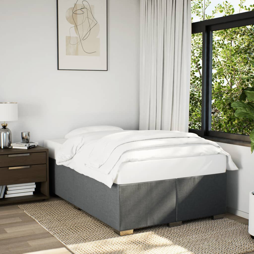 Bedframe zonder matras 120x190 cm stof donkergrijs is nu te koop bij PeponiXL, paradijselijk wonen!