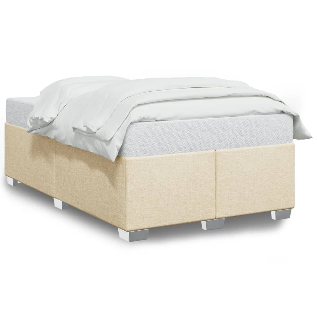 Bedframe zonder matras 120x190 cm stof crèmekleurig is nu te koop bij PeponiXL, paradijselijk wonen!