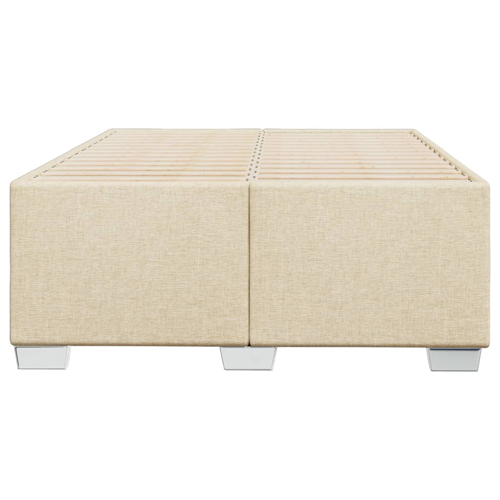 Bedframe zonder matras 120x190 cm stof crèmekleurig is nu te koop bij PeponiXL, paradijselijk wonen!