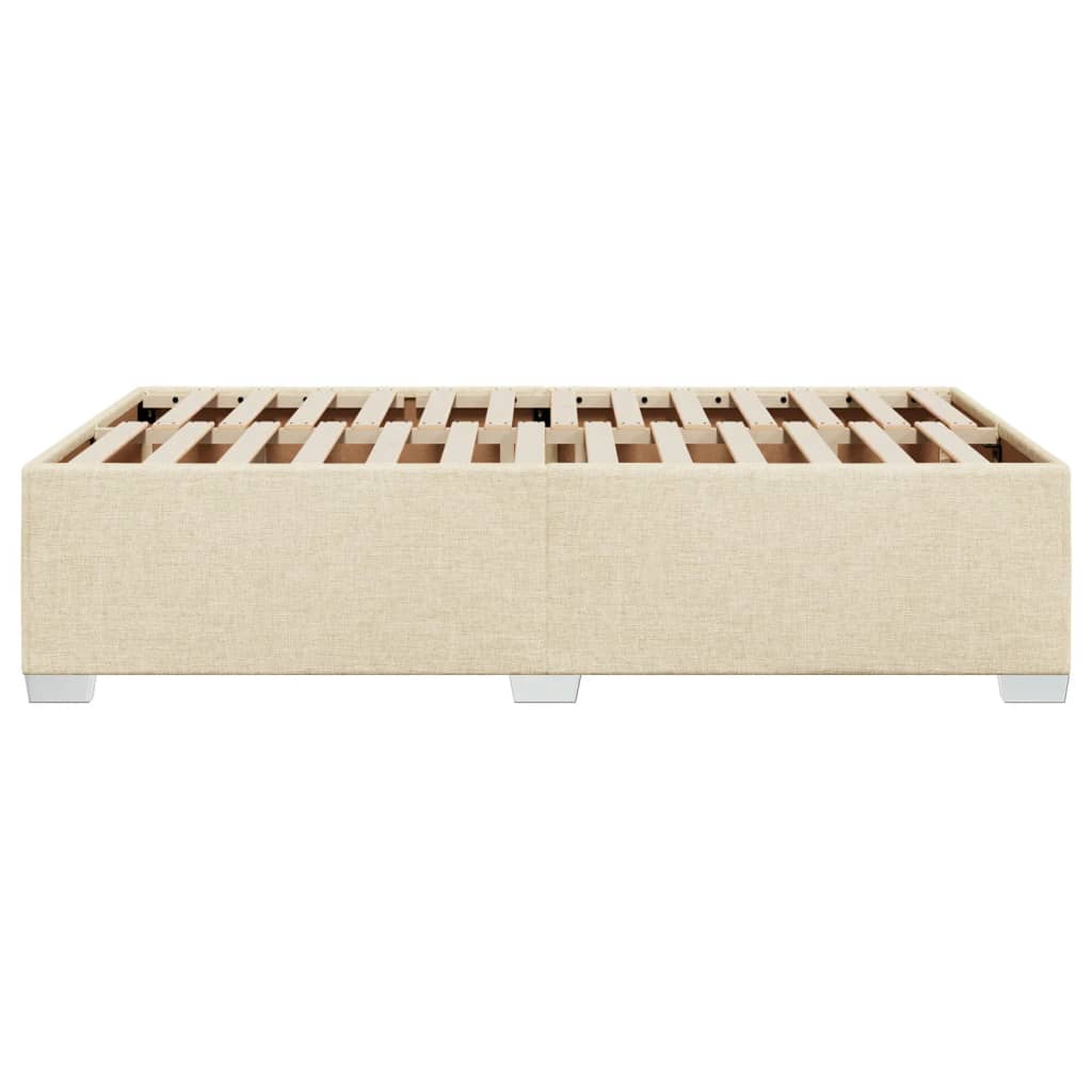 Bedframe zonder matras 120x190 cm stof crèmekleurig is nu te koop bij PeponiXL, paradijselijk wonen!