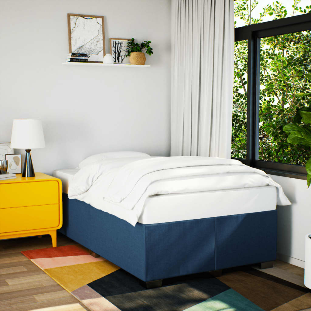Bedframe zonder matras 120x190 cm stof blauw is nu te koop bij PeponiXL, paradijselijk wonen!