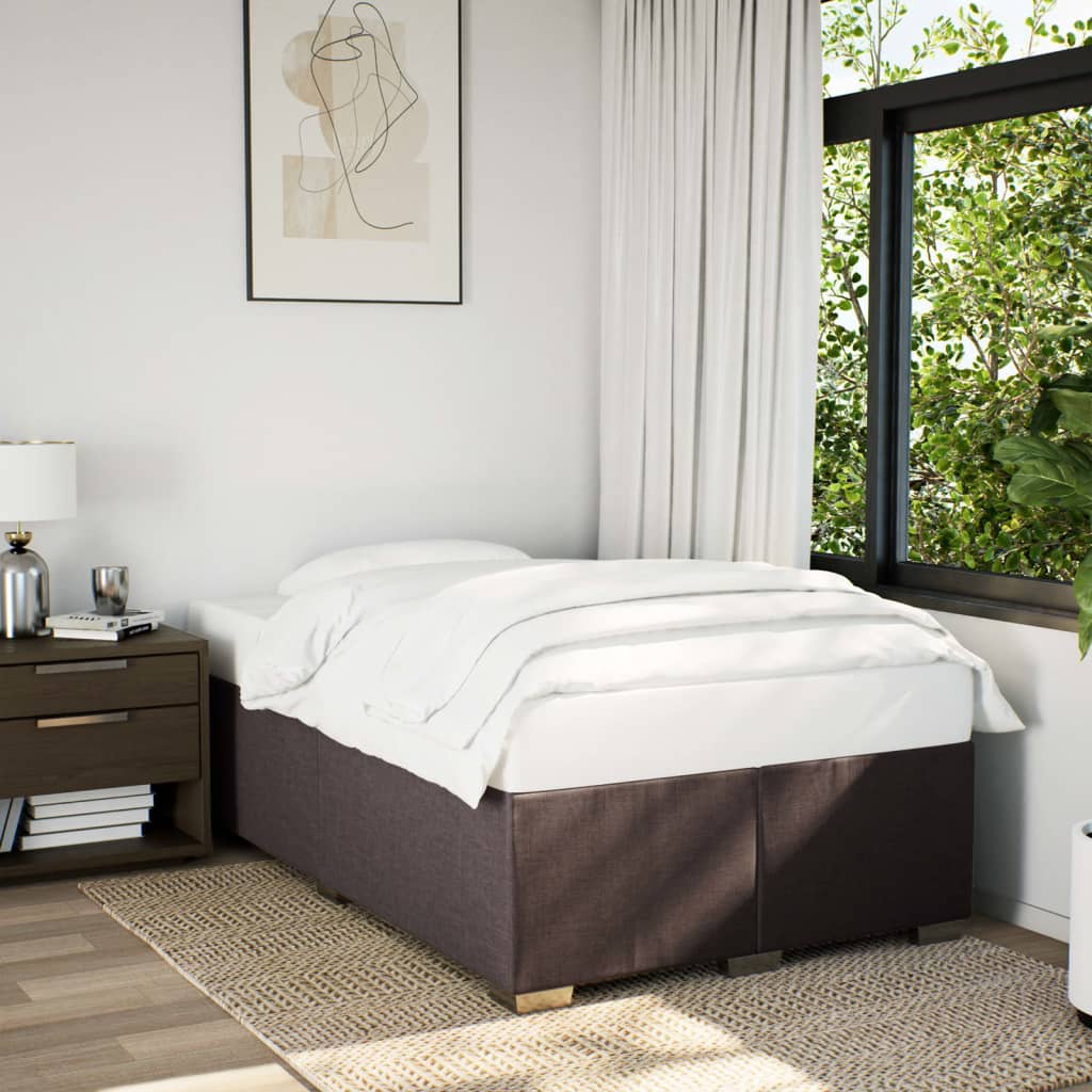 Bedframe zonder matras 120x200 cm stof donkerbruin is nu te koop bij PeponiXL, paradijselijk wonen!