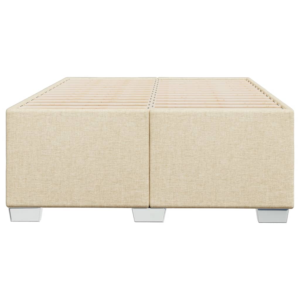 Bedframe zonder matras 120x200 cm stof crèmekleurig is nu te koop bij PeponiXL, paradijselijk wonen!