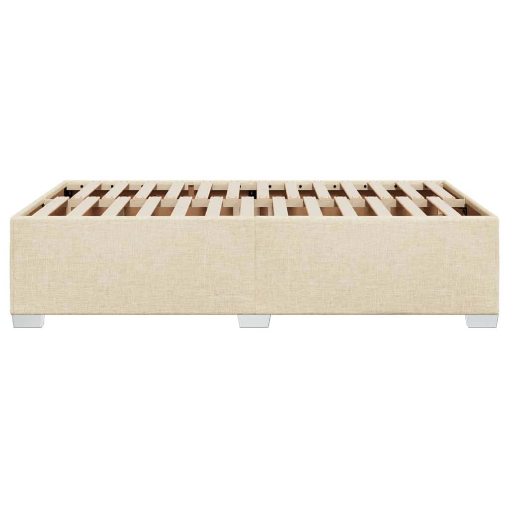 Bedframe zonder matras 120x200 cm stof crèmekleurig is nu te koop bij PeponiXL, paradijselijk wonen!