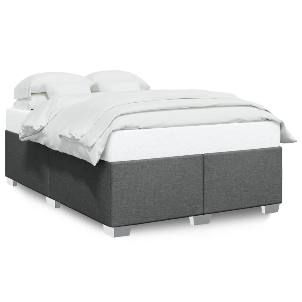Bedframe zonder matras stof donkergrijs 140x190 cm is nu te koop bij PeponiXL, paradijselijk wonen!