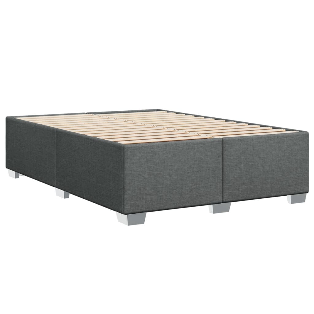 Bedframe zonder matras stof donkergrijs 140x190 cm is nu te koop bij PeponiXL, paradijselijk wonen!