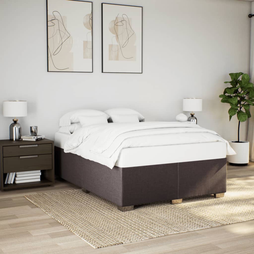 Bedframe zonder matras stof donkerbruin 140x190 cm is nu te koop bij PeponiXL, paradijselijk wonen!
