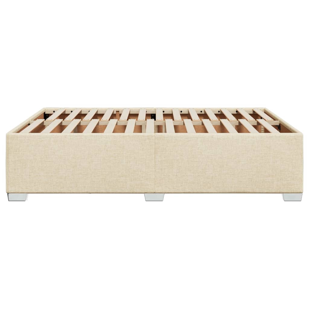 Bedframe zonder matras stof crèmekleurig 140x190 cm is nu te koop bij PeponiXL, paradijselijk wonen!