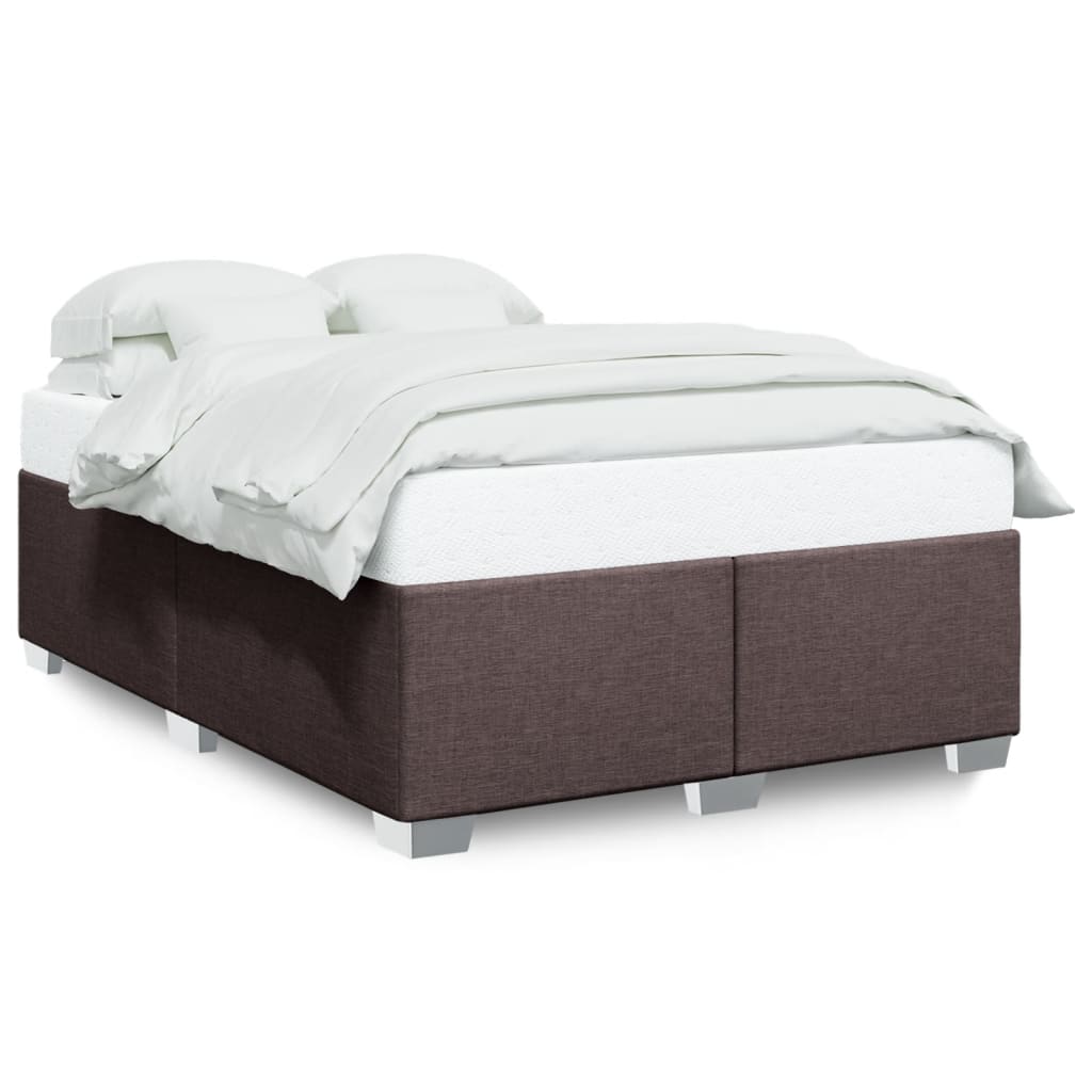 Bedframe zonder matras stof donkerbruin 140x200 cm is nu te koop bij PeponiXL, paradijselijk wonen!