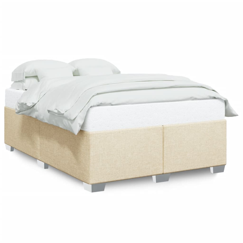 Bedframe zonder matras stof crèmekleurig 140x200 cm is nu te koop bij PeponiXL, paradijselijk wonen!