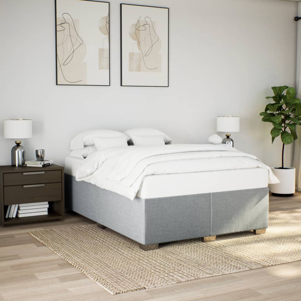 Bedframe zonder matras stof lichtgrijs 160x200 cm is nu te koop bij PeponiXL, paradijselijk wonen!
