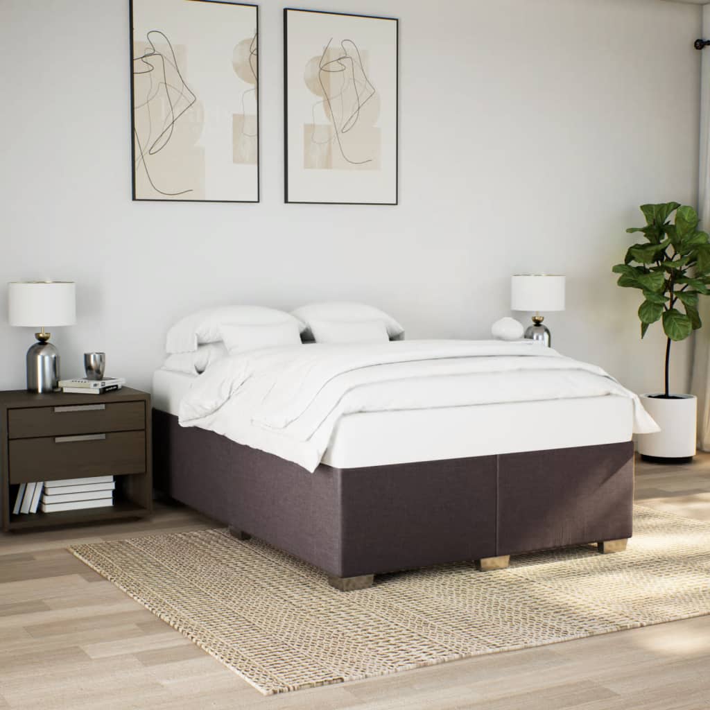 Bedframe zonder matras stof donkerbruin 160x200 cm is nu te koop bij PeponiXL, paradijselijk wonen!