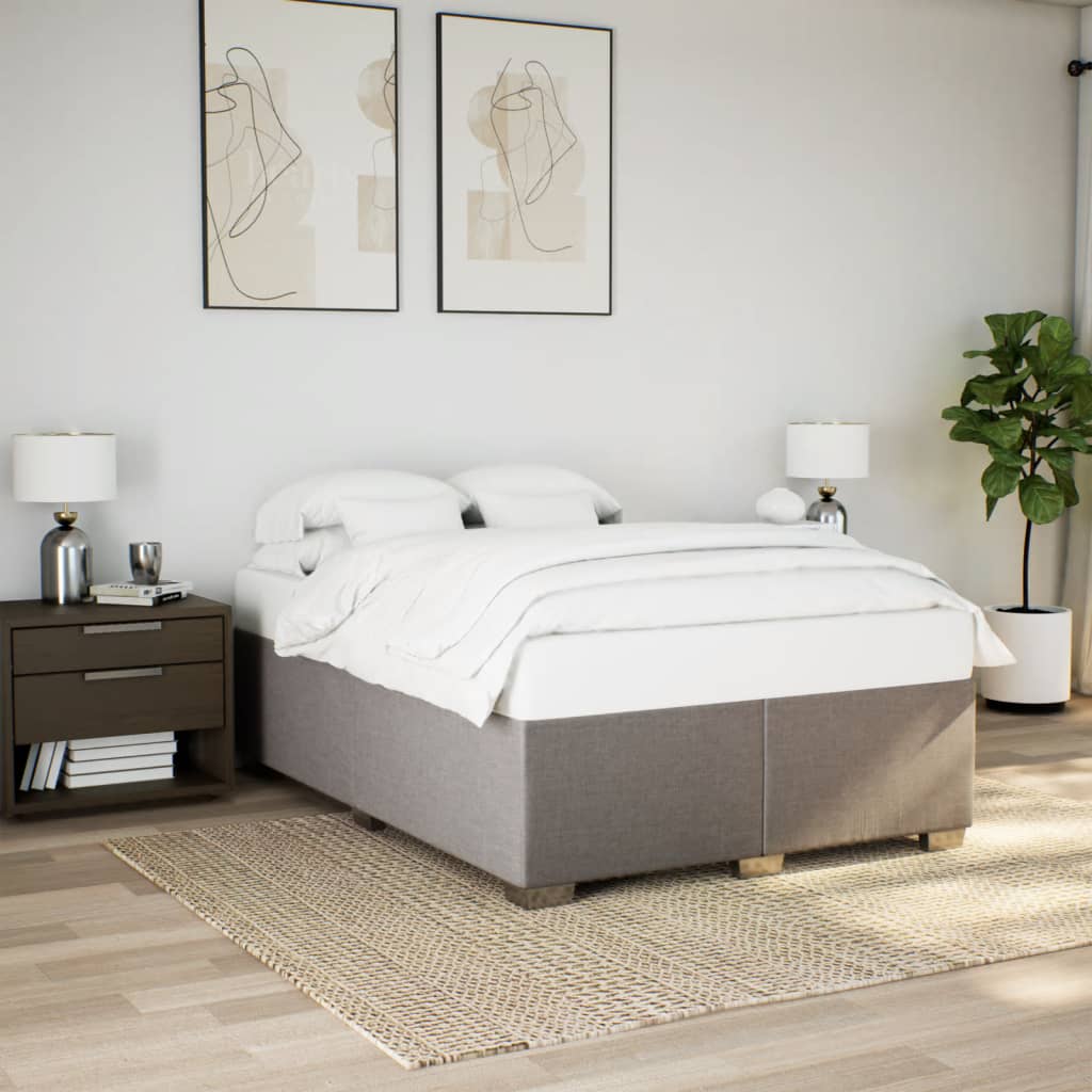 Bedframe zonder matras stof taupe 160x200 cm is nu te koop bij PeponiXL, paradijselijk wonen!