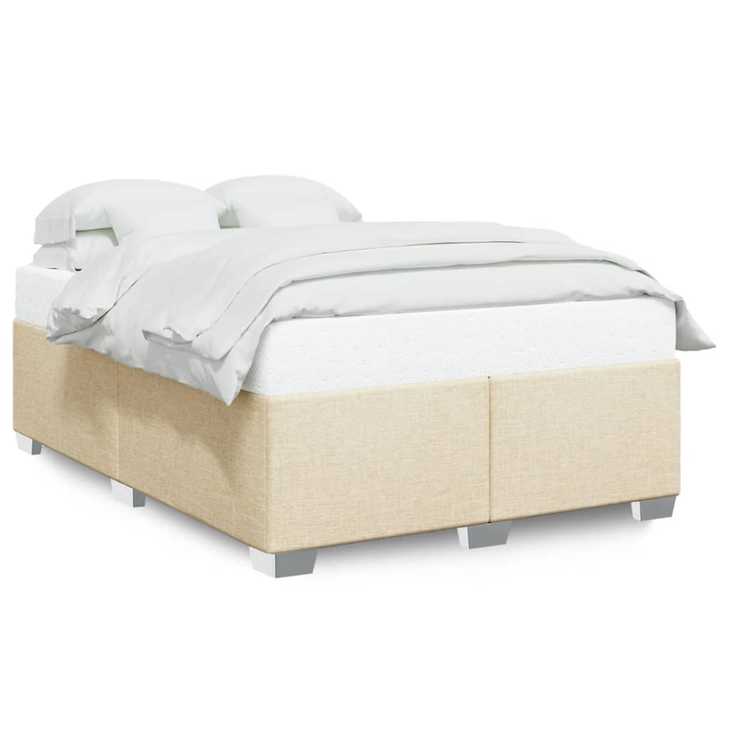 Bedframe zonder matras stof crèmekleurig 160x200 cm is nu te koop bij PeponiXL, paradijselijk wonen!