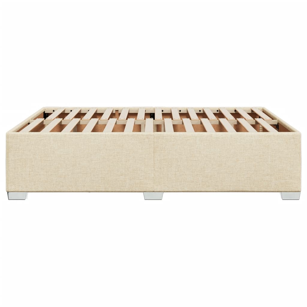 Bedframe zonder matras stof crèmekleurig 160x200 cm is nu te koop bij PeponiXL, paradijselijk wonen!