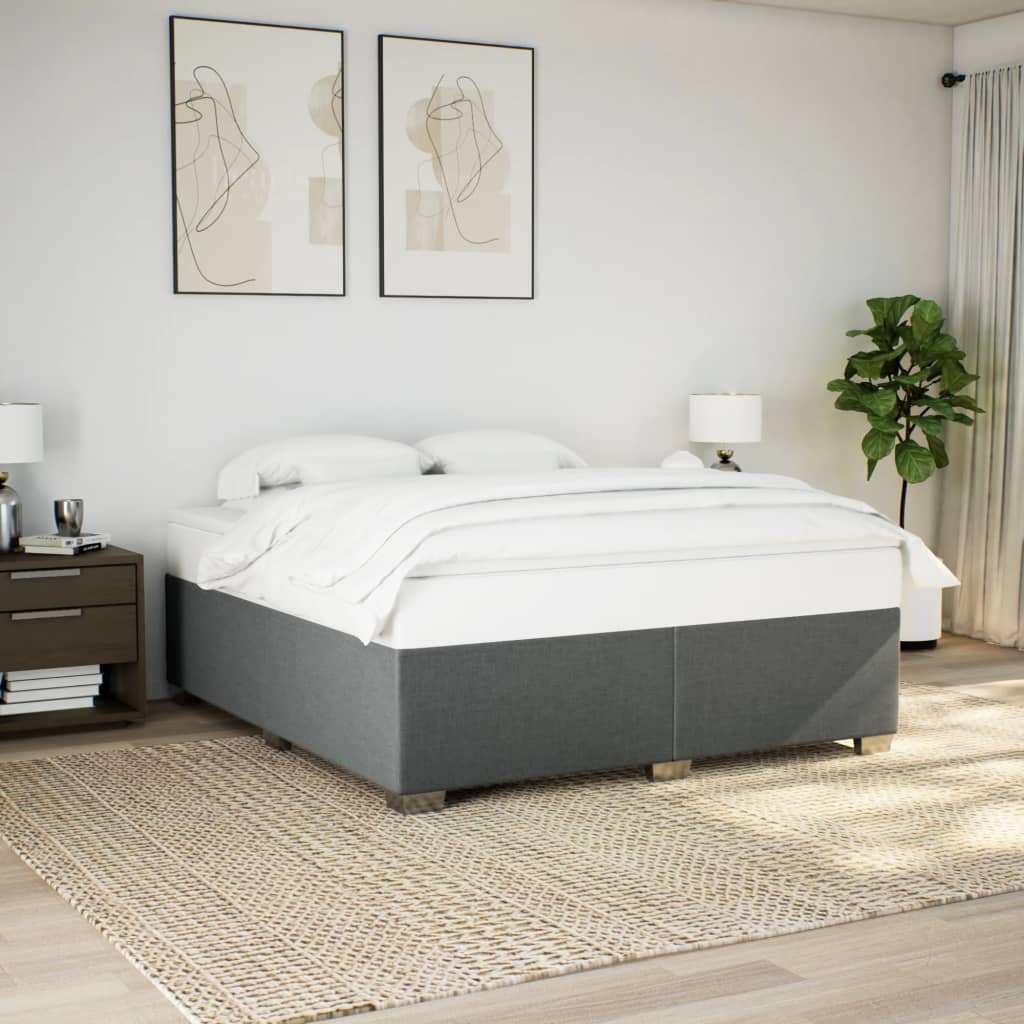 Bedframe zonder matras stof donkergrijs 180x200 cm is nu te koop bij PeponiXL, paradijselijk wonen!