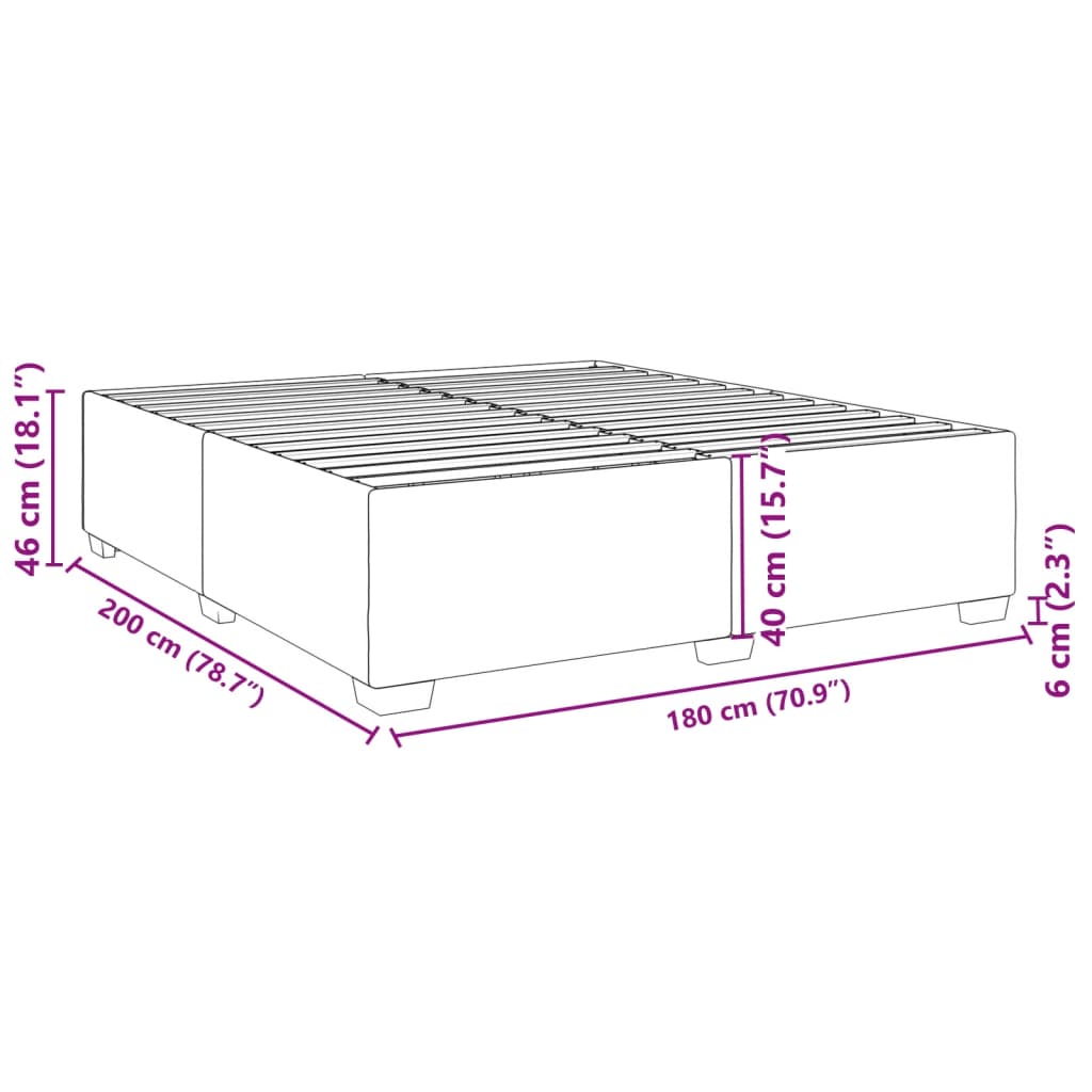 Bedframe zonder matras stof crèmekleurig 180x200 cm is nu te koop bij PeponiXL, paradijselijk wonen!