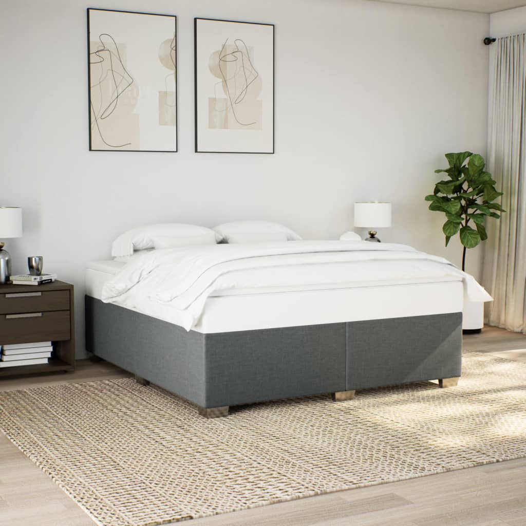 Bedframe zonder matras stof donkergrijs 200x200 cm is nu te koop bij PeponiXL, paradijselijk wonen!