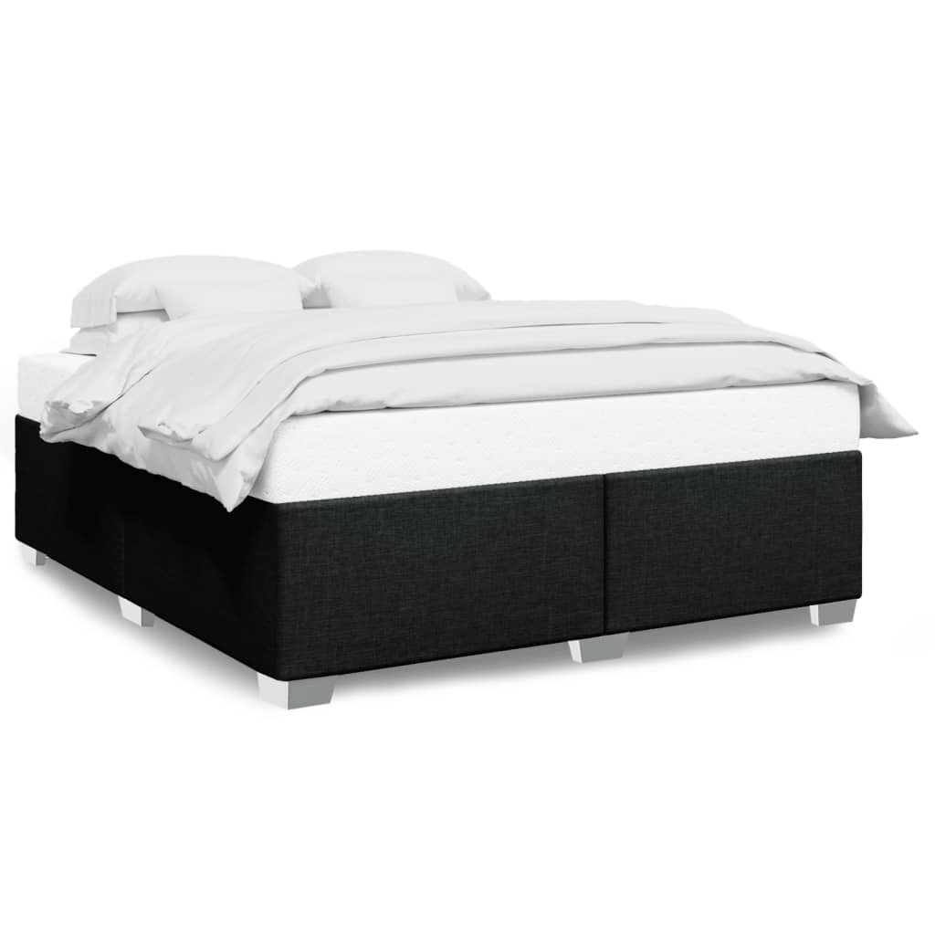 Bedframe zonder matras stof zwart 200x200 cm is nu te koop bij PeponiXL, paradijselijk wonen!