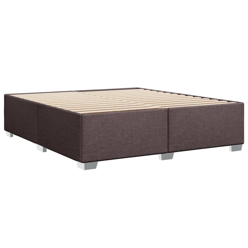Bedframe zonder matras stof donkerbruin 200x200 cm is nu te koop bij PeponiXL, paradijselijk wonen!