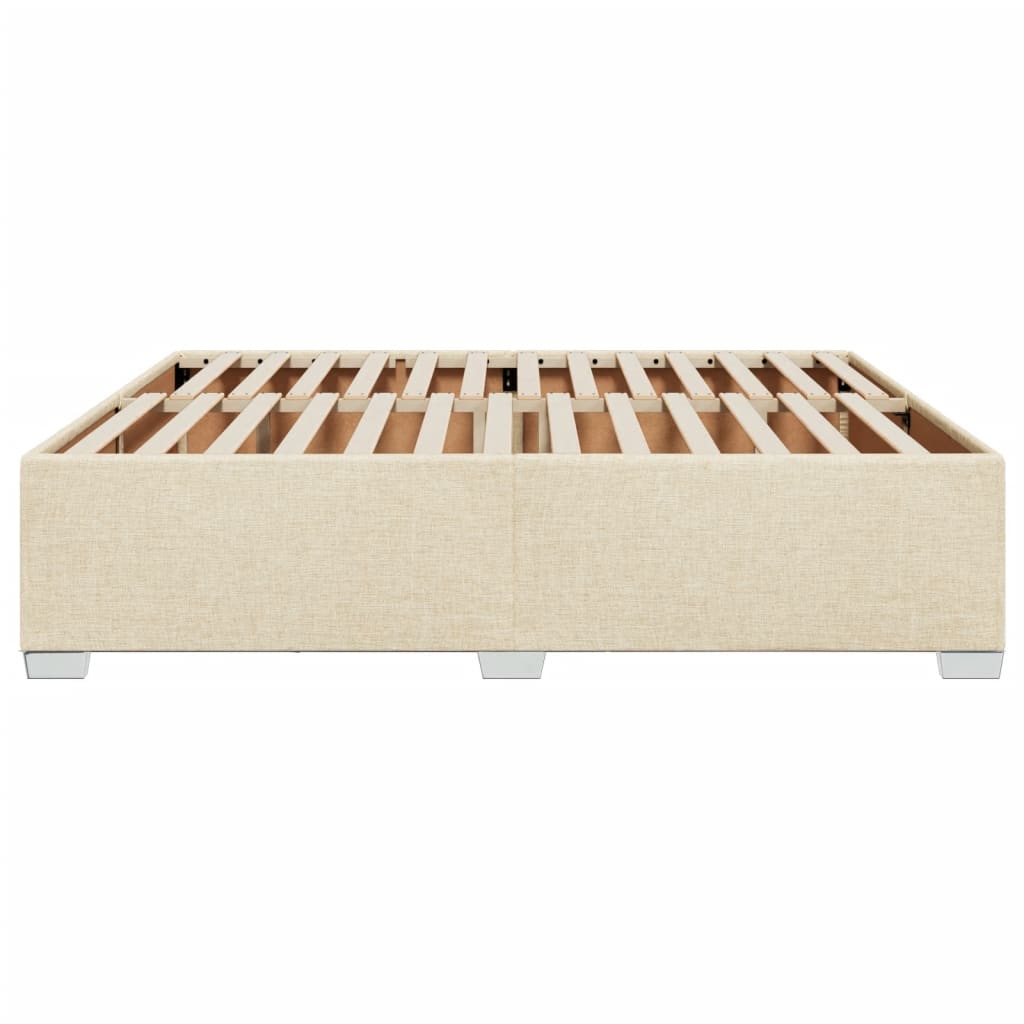 Bedframe zonder matras stof crèmekleurig 200x200 cm is nu te koop bij PeponiXL, paradijselijk wonen!