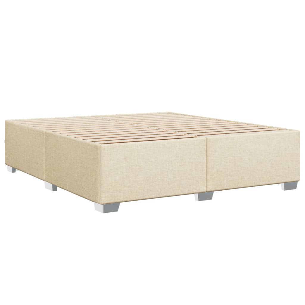 Bedframe zonder matras stof crèmekleurig 200x200 cm is nu te koop bij PeponiXL, paradijselijk wonen!