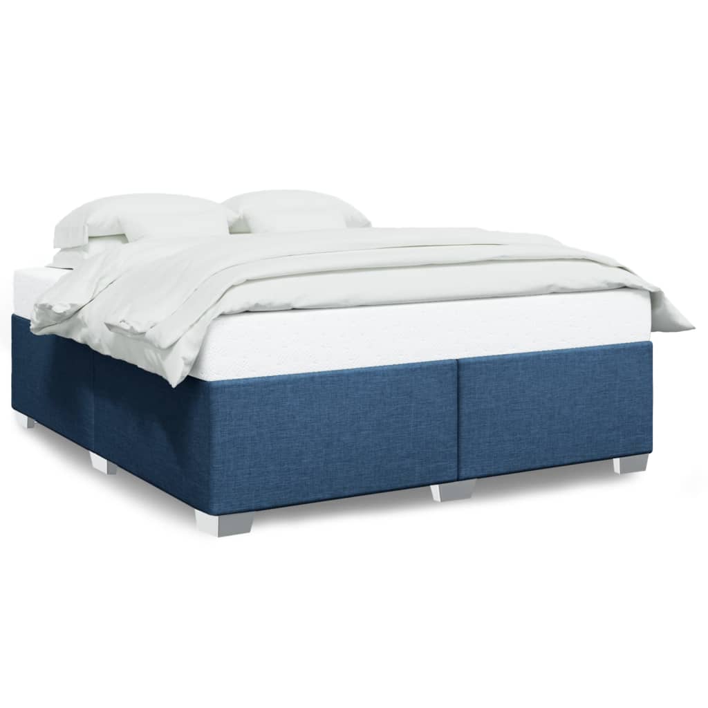 Bedframe zonder matras stof blauw 200x200 cm is nu te koop bij PeponiXL, paradijselijk wonen!