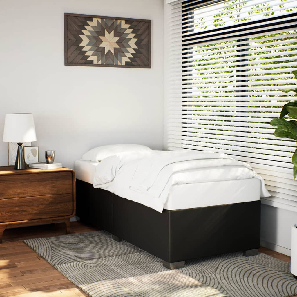 Bedframe kunstleer zwart 80x200 cm is nu te koop bij PeponiXL, paradijselijk wonen!