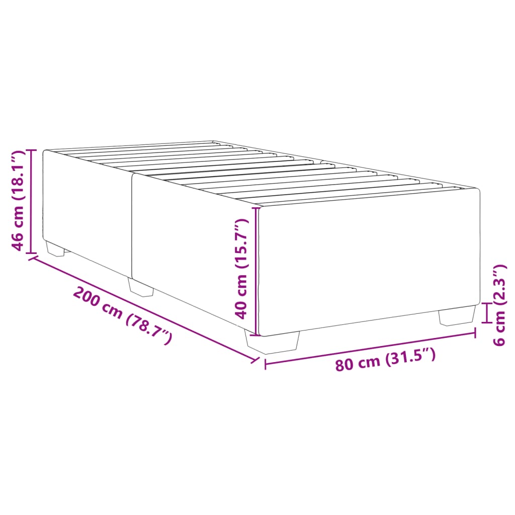 Bedframe kunstleer wit 80x200 cm is nu te koop bij PeponiXL, paradijselijk wonen!
