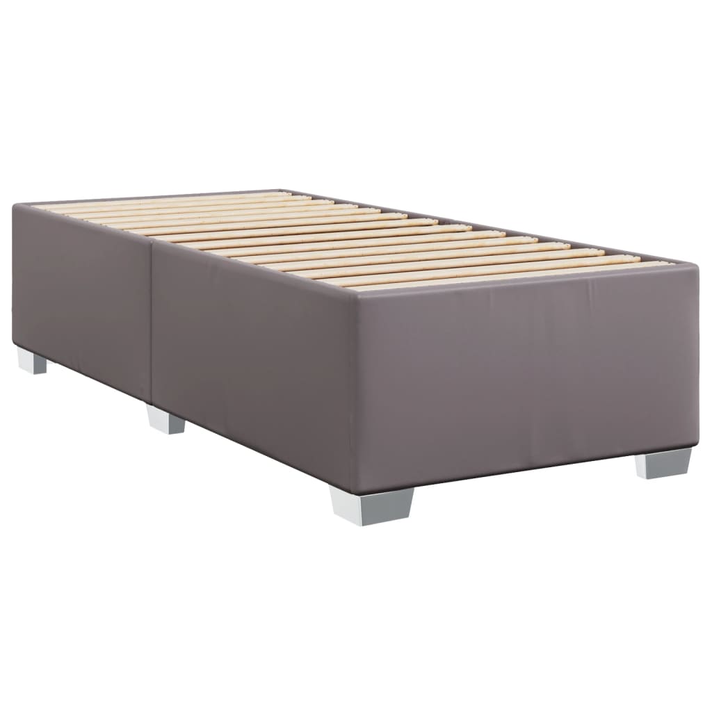 Bedframe kunstleer grijs 80x200 cm is nu te koop bij PeponiXL, paradijselijk wonen!