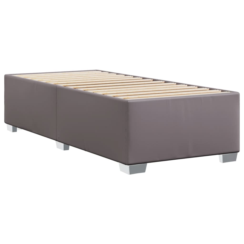 Bedframe kunstleer grijs 80x200 cm is nu te koop bij PeponiXL, paradijselijk wonen!