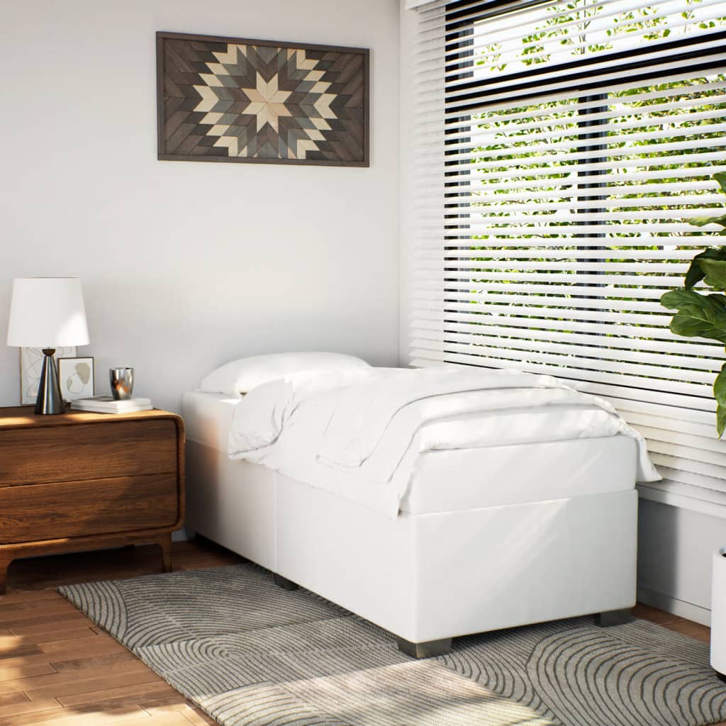 Bedframe kunstleer wit 90x200 cm is nu te koop bij PeponiXL, paradijselijk wonen!