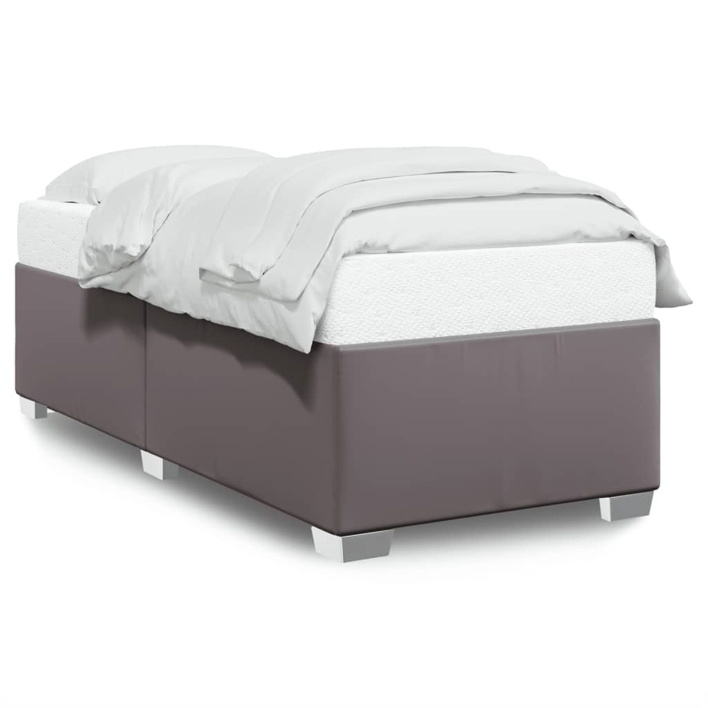 Bedframe kunstleer grijs 100x200 cm is nu te koop bij PeponiXL, paradijselijk wonen!