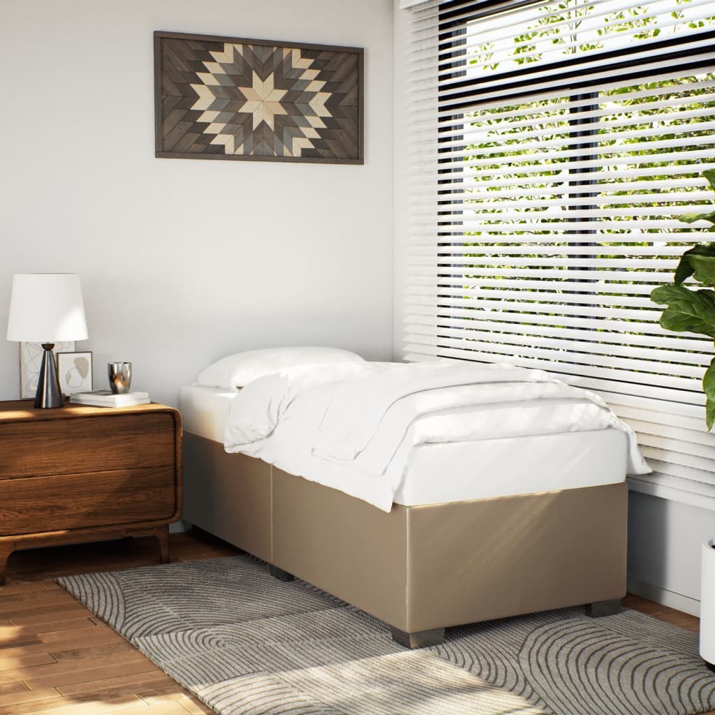 Bedframe kunstleer cappuccinokleurig 100x200 cm is nu te koop bij PeponiXL, paradijselijk wonen!