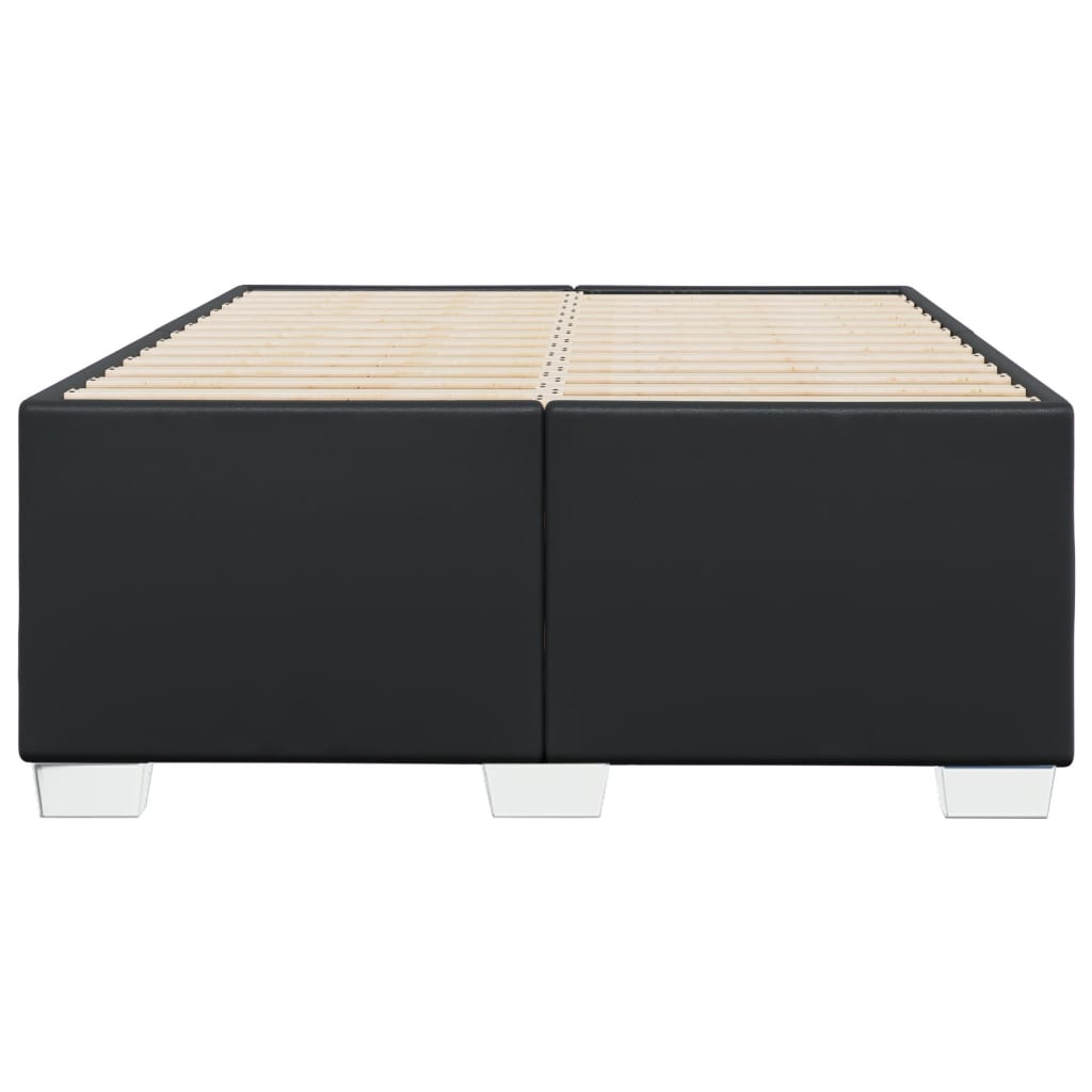 Bedframe zonder matras 120x190 cm kunstleer zwart is nu te koop bij PeponiXL, paradijselijk wonen!