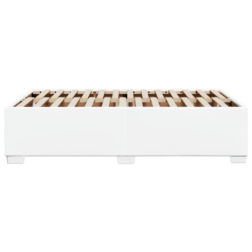 Bedframe zonder matras 120x190 cm kunstleer wit is nu te koop bij PeponiXL, paradijselijk wonen!
