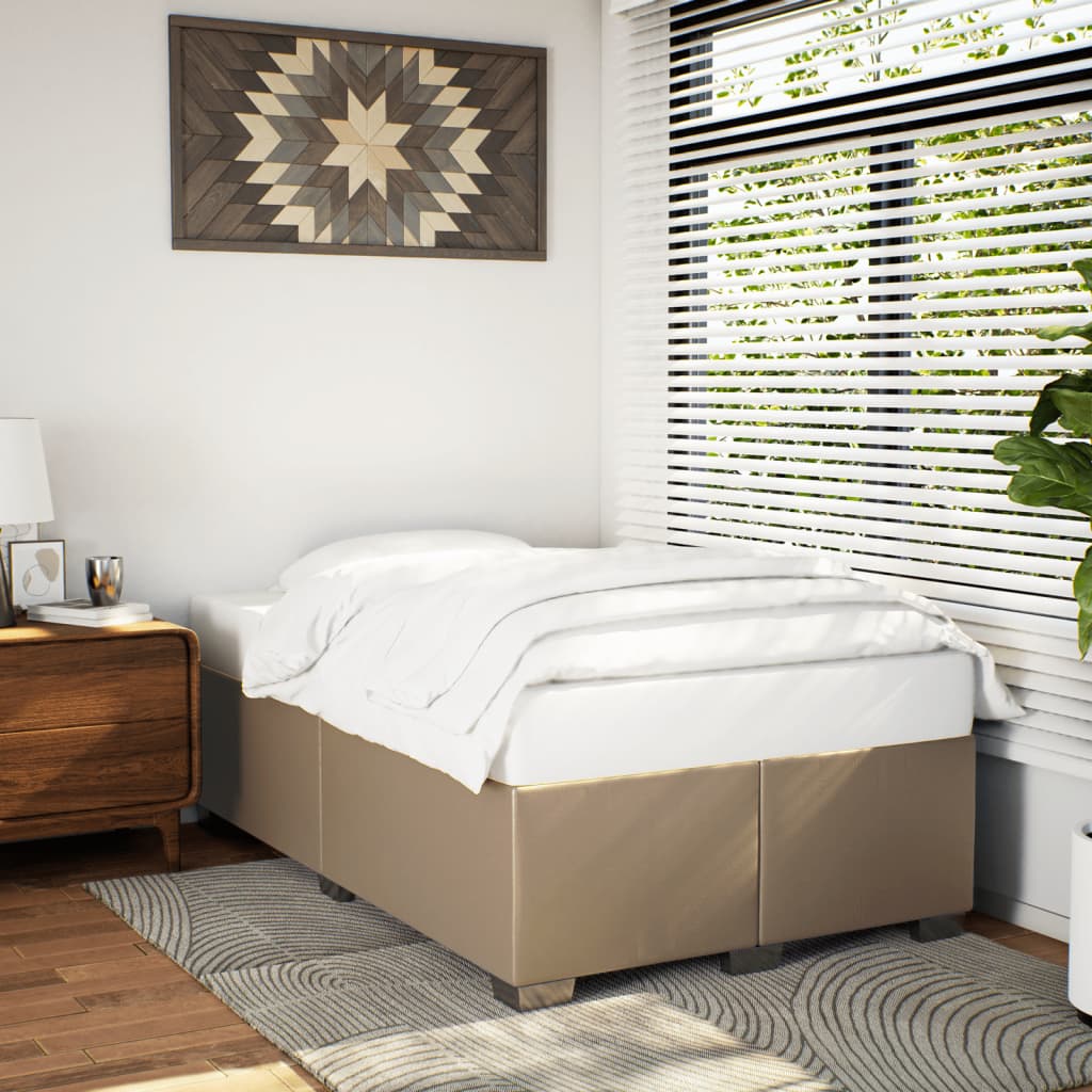 Bedframe kunstleer cappuccinokleurig 120x200 cm is nu te koop bij PeponiXL, paradijselijk wonen!