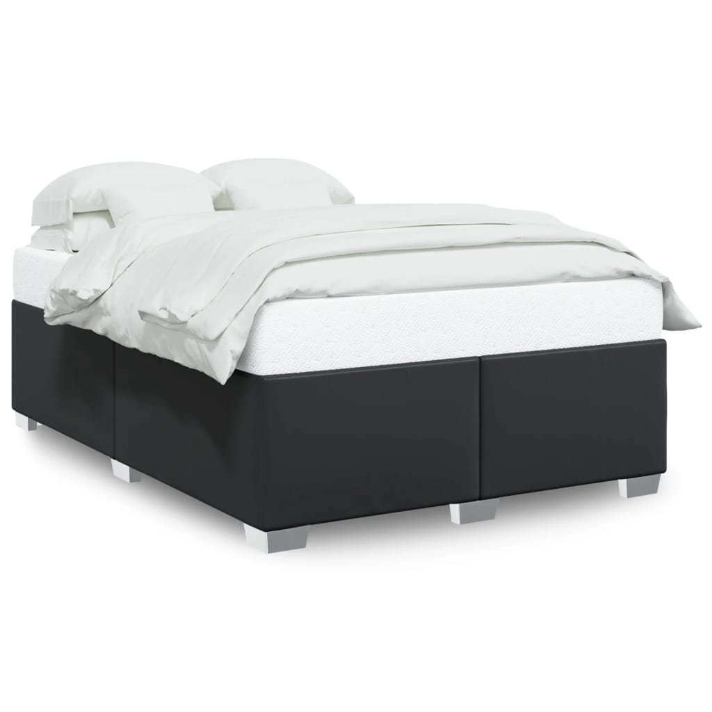 Bedframe kunstleer zwart 140x190 cm is nu te koop bij PeponiXL, paradijselijk wonen!